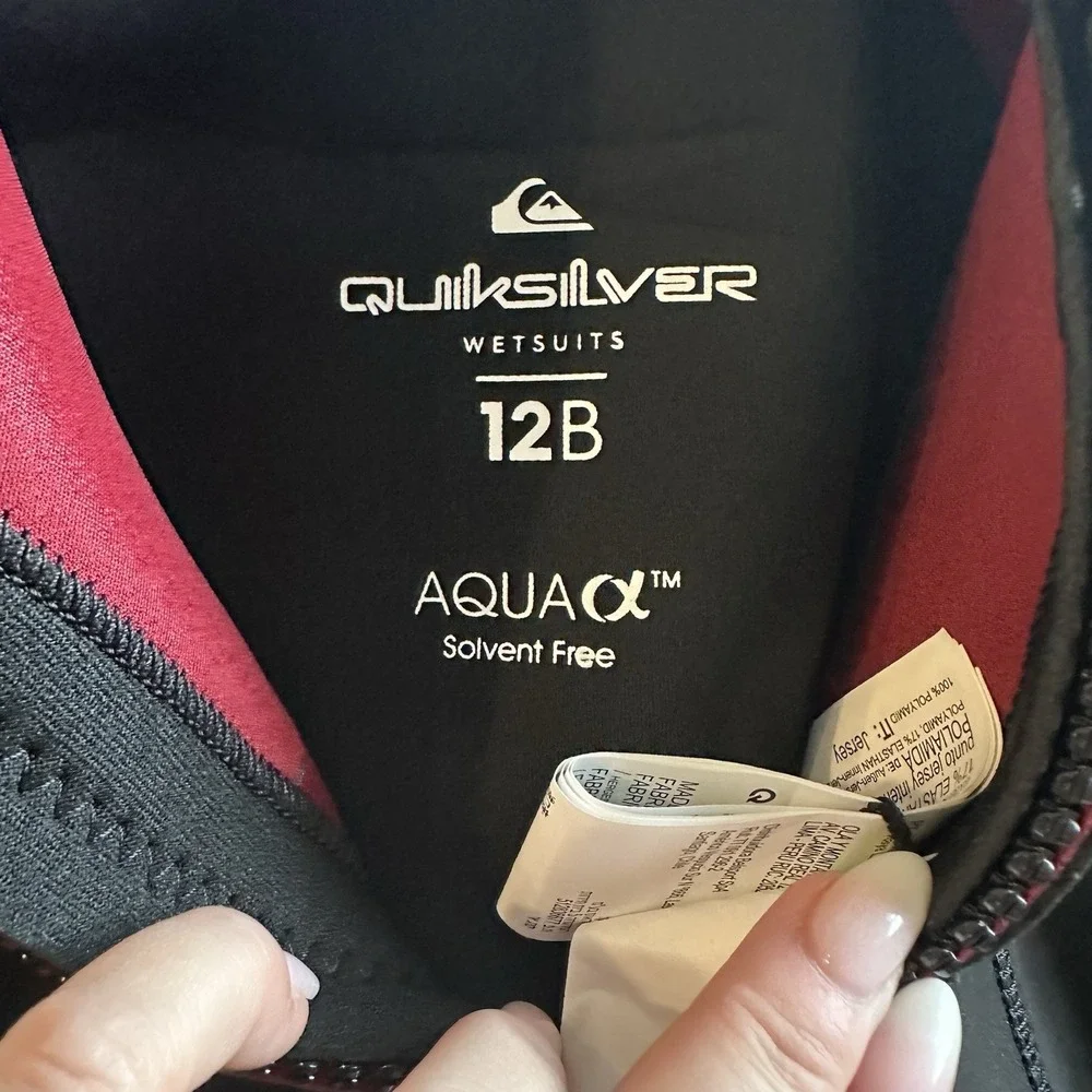 Quiksilver Sz 12 Youth Everyday Sessions 3/2 Back Zip Wetsuit EQBW103098 Black